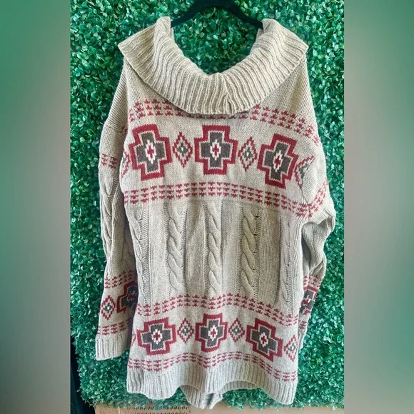 Free People & Pendleton Jace Cable Cardi Size XL - Picture 4 of 7